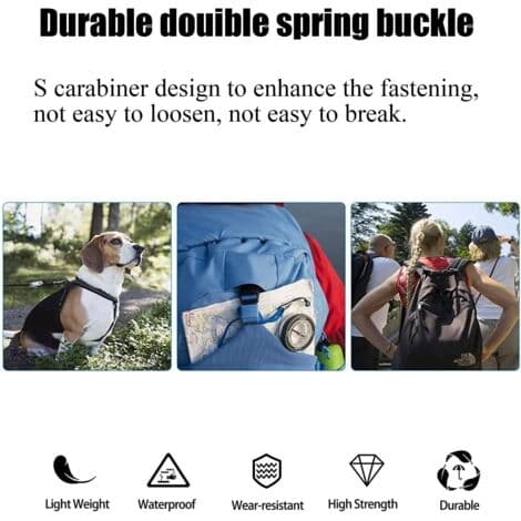 15 stycken S-formade karbinhakar, S-formade klämkarbinhakar, svarta plastkarbinhakar, mini S-formade klämkarbinhakar, dubbelöppnande karbinhakar