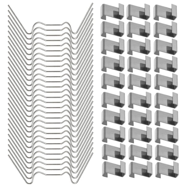 100 stk. drivhusclips til glas, rustfrit stål, drivhusvinduesbeslag, clips til drivhusglas