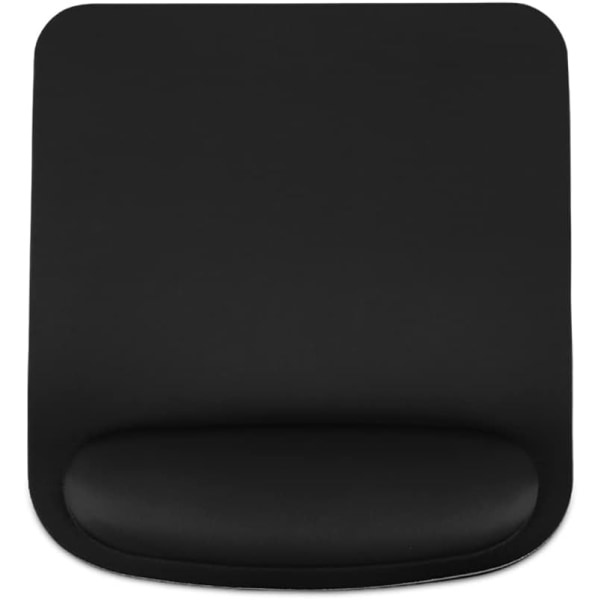 Ergonomisk musmatta med handledsstöd, bekväm musmatta för bärbar dator, smärtlindrande musmatta med halkfri PU-bas för kontor och hem, 1 st