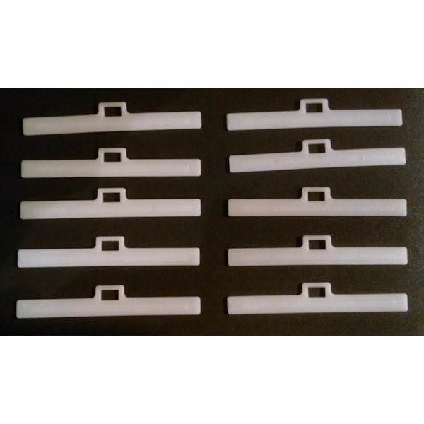 Blindspares Vertikal persienne enkelthulls topphengere 3.5\" (reservedeler for reparasjon) Pakke med 10