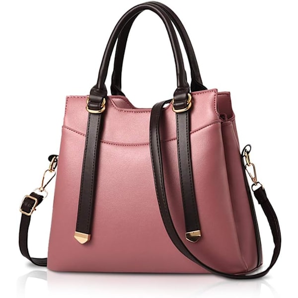 Damehåndtasker, Elegant Tote Bag med Top-Håndtag, Skuldertaske, Patent Læder Håndtaske, Arbejdstaske til Damer Rosa