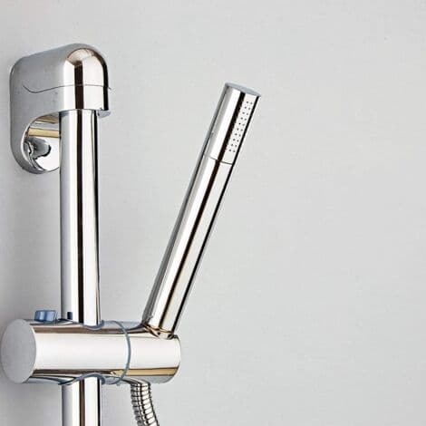 Mini Universal Håndholdt Brusehoved, Forkromet Messing (Rund)