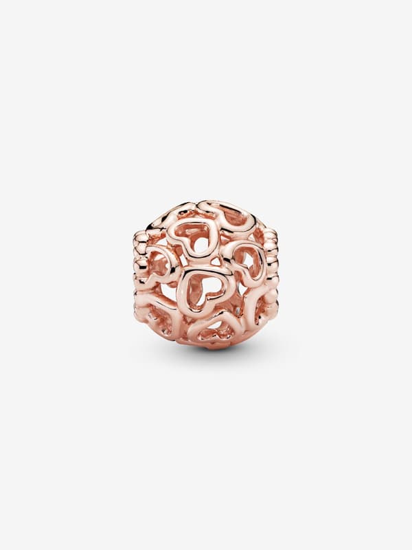 - Hjerter Overalt Charm - 14k rosaguld plating