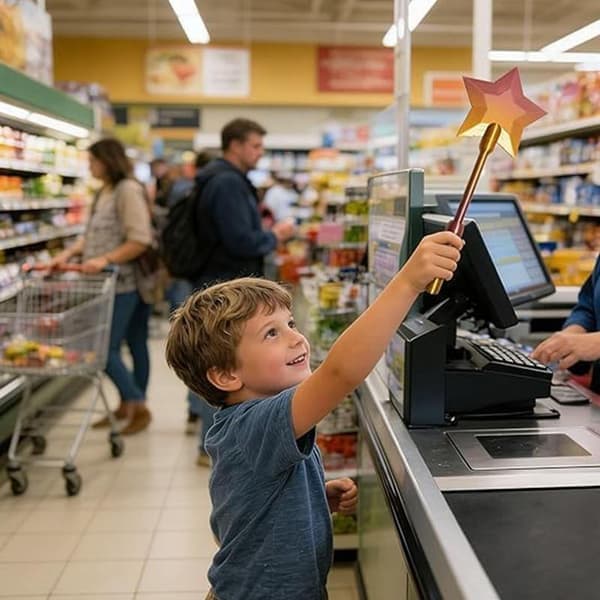 3D-printad trollstav för att betala med C C