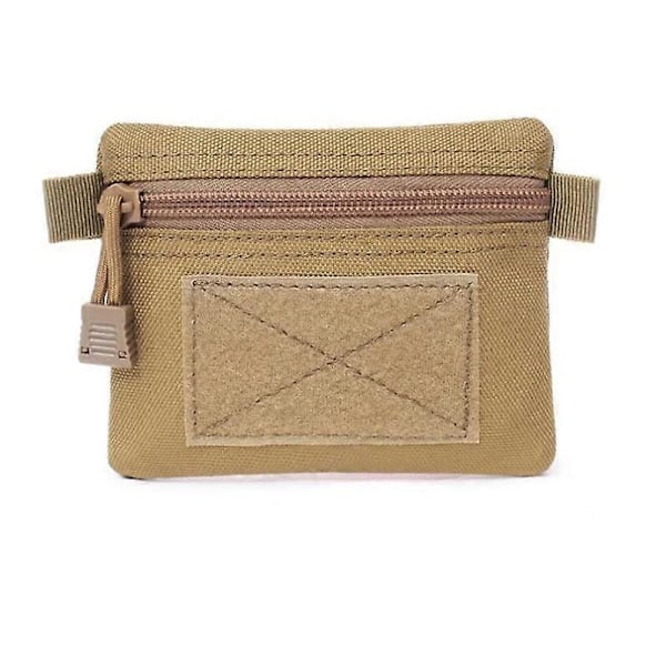 Outdoor EDC Molle -tasku korttikukkaro vedenpitävä kannettava matka vetoketjullinen vyötärölaukku khaki