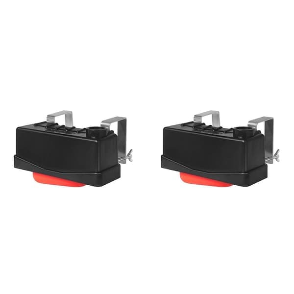 2X Automatisk Vandtrug Flydeventil til Husdyr, Kvæg, Heste - Passer til Standard 3/4 Tommer Slange Sort & Orangerød