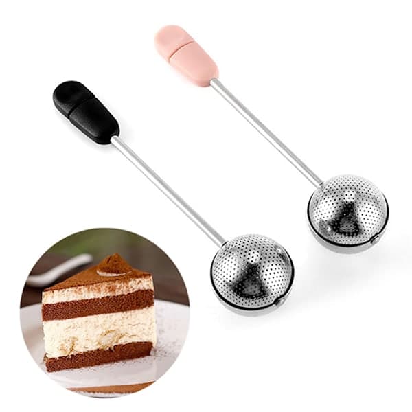 1 st dammvippa för maräng, florsocker, mjöl, kryddor Svart Black