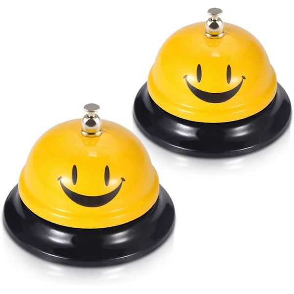 Manuell Bardisk Klocka Hotell Serviceklocka (8,5 cm Diameter) (2-Pack) (Gul)