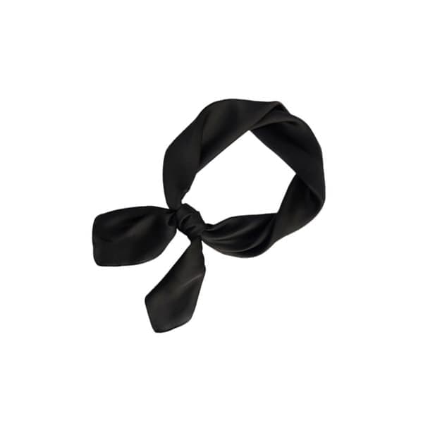 Elegant silketørklæde i mørkegrøn - Let og blødt sort Black 53