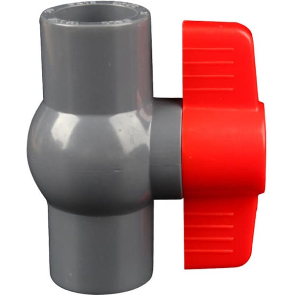 50 mm PVC kuleventil – Strømningskontroll – Glidende limforbindelse – For vannapplikasjoner