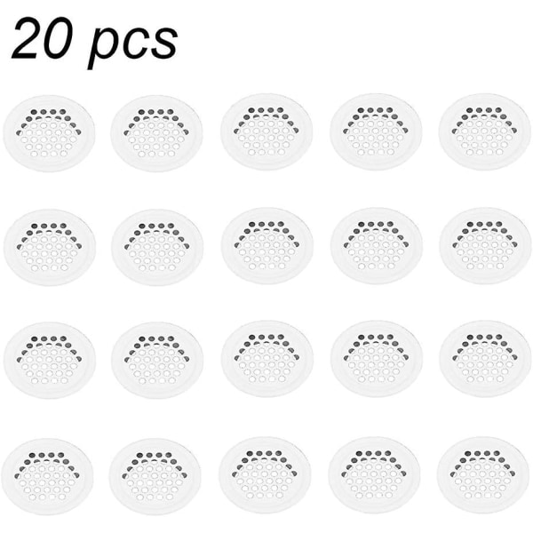 Tcgg ventilationsgaller 20 stycken Ventilationsgaller 35mm Ventilationsgaller Ventilationsgaller Ventilationsgaller Hål Rostfritt Stål Vit Rund Ve
