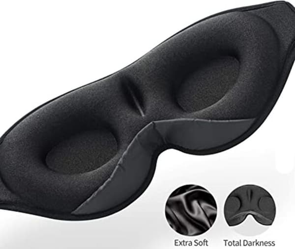 Sovhörlurar, 3D Sovmask Bluetooth Trådlös Musik Ögonmask, Sovhörlurar för Sidosovare Sovmask med Bluetooth H