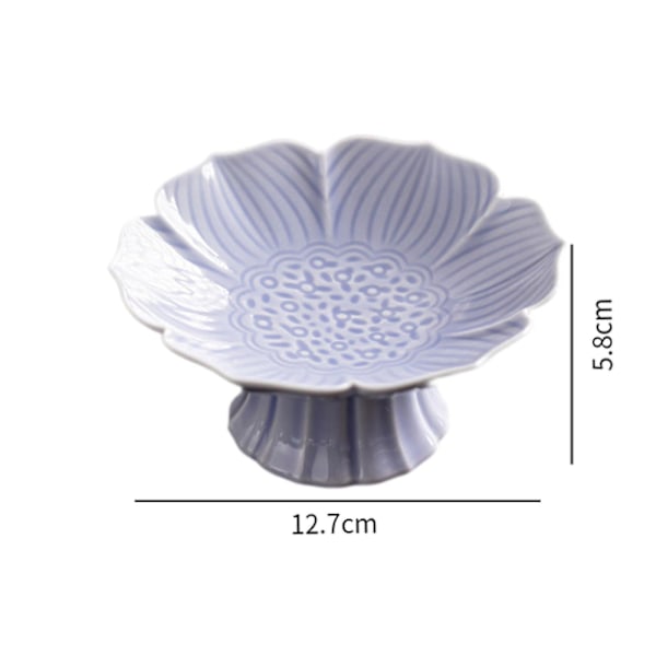 Jalkakulho Hedelmille Posliinista Koristeellinen Keittiöön Maalaistaloon Kodin Sisustukseen vaaleanpunainen sininen purple 12.7cmx5.8cm