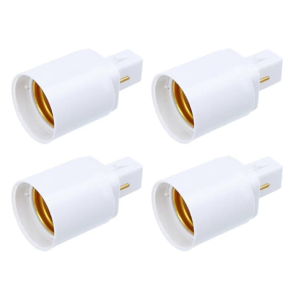 4 stk. Professionel G24d til E27 2-benet fatningsadapter Lampeholder_Super gave