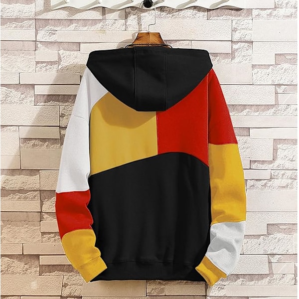 Herrehettegenser, Hip Hop-genser med hette, Unisex fritidssport-sweatshirts vår høst vinter Red and black