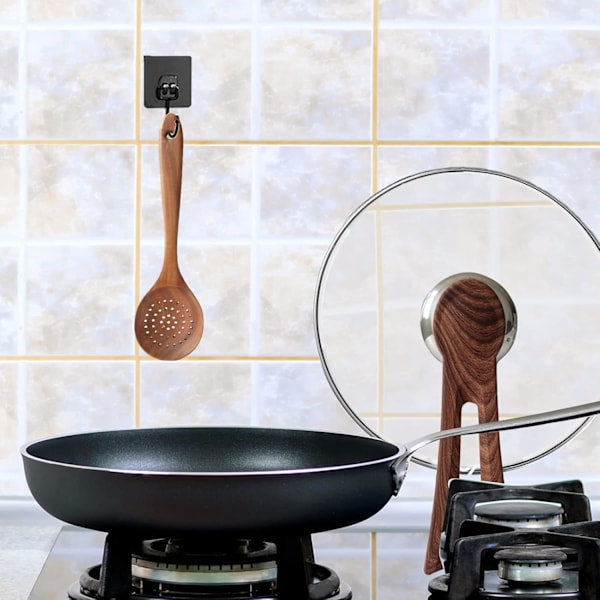 Suppeøse i tre, tresleiv for non-stick, tresleiv, med sklisikkert håndtak, for suppeøse, suppesil i teak