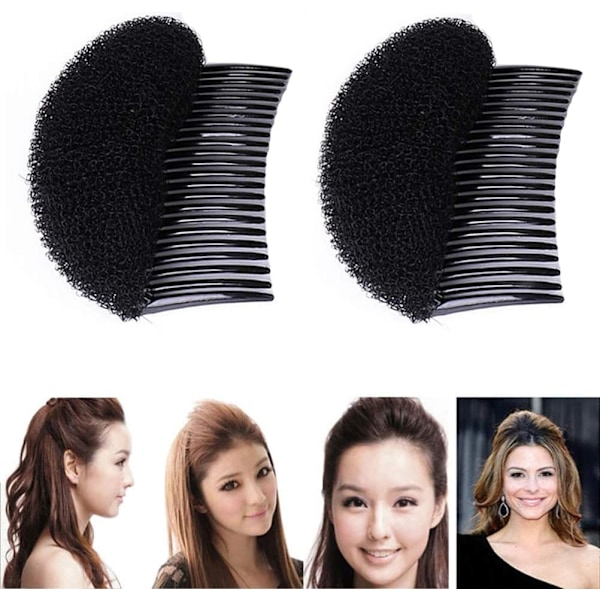 2-pack Dam Hårstyling Clip Stick Bun Maker Flätverktyg Håraccessoarer Charmiga Bump It Up Volyminlägg Gör Bikupa Hårstyler Hårkam
