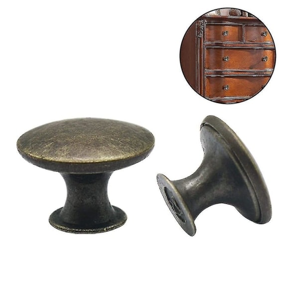 16 knopper til skabslåger, 30 mm vintage knopsæt til kommode