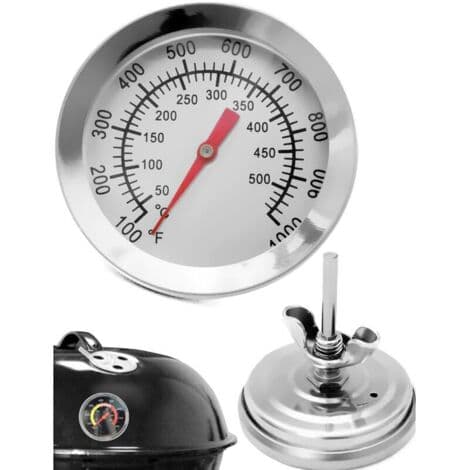 Analogt stegetermometer 10°C - 500°C – 3,8 cm probe – 5 cm diameter display – 8 mm gevindforbindelse til grill og ovne