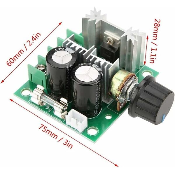 10A Motorhastighetskontroller, DC 12V-40V PWM Motorhastighetsregulator, DC Motorgovernør Variabel Hastighetsbrytermodul