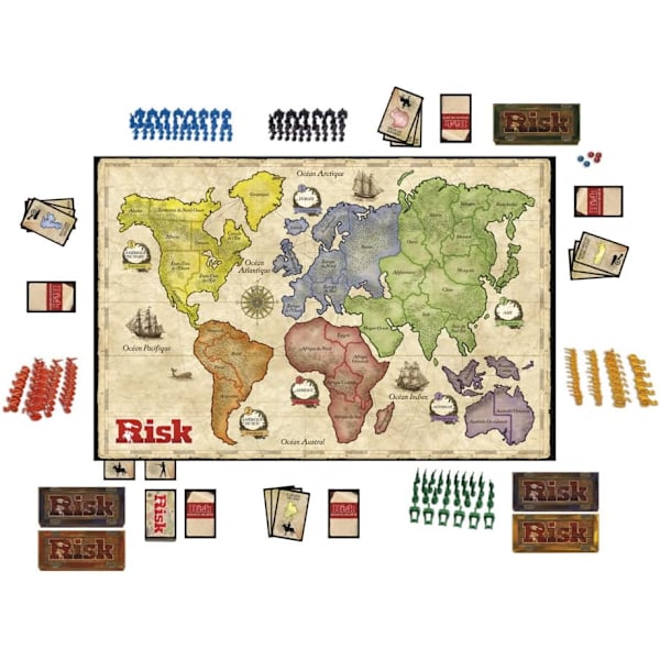 Risk, Klassiskt Strategibrädspel för 2-5 Spelare, Familjespel för Barn 10+ År