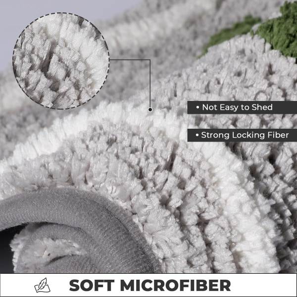 Badrumsmatta halkfri badrumsmatta extra absorberande och mjuk mikrofiber badrumsmatta i dörr, badrum och sovrum grey 24" X 16"
