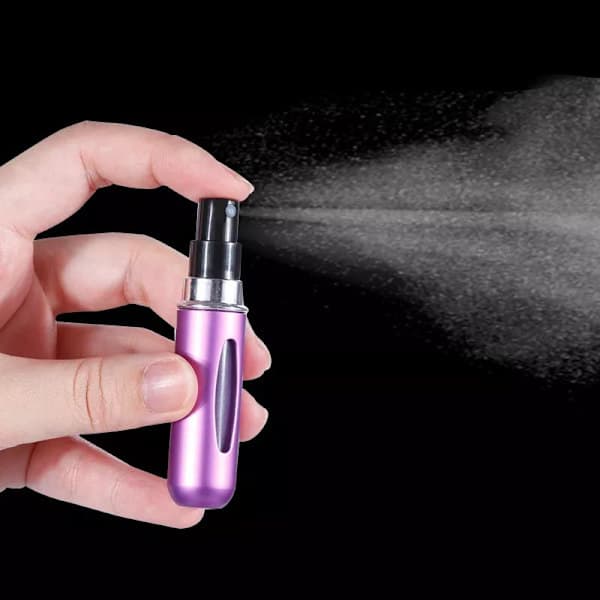 2-pak - Genopfyldelig Parfume Sprayflaske - 5 ml Sort