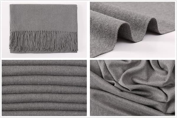 Dame Tørklæder Pashmina Sjaler og Wraps til Bryllupssjaler til Kvinder Vinter Grå Grey