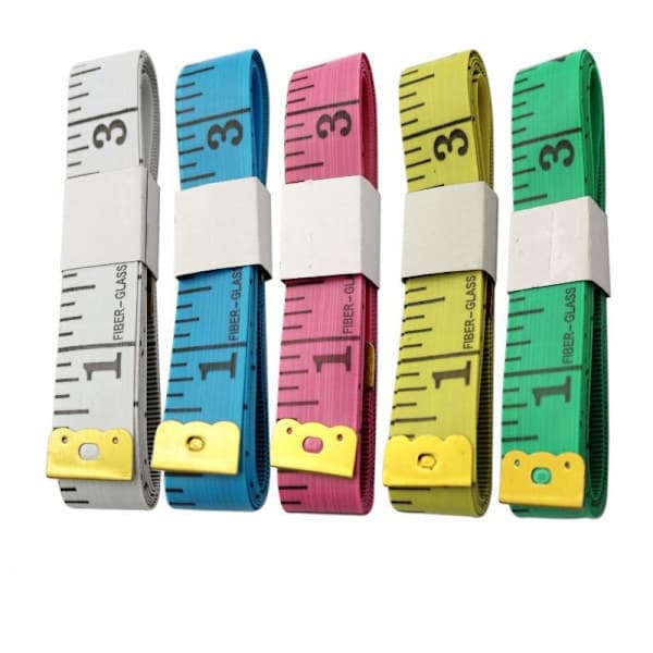Målebånd - cm / tommer - 150 cm lang - multicolor