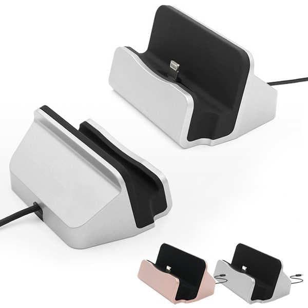 iPhone - Lightning-ladestasjon - Sølv Sølv Silver