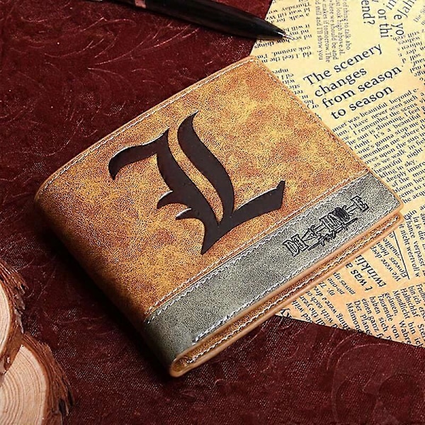 Lommebok Anime Attack On Titan PU Lær Herre Lommebok Jiyuu no Tsubasa Kort Pung Death Note