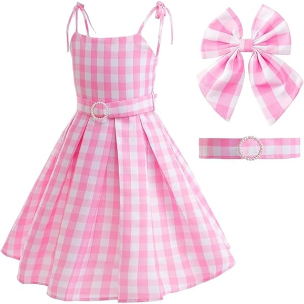 Rosa Lady Kjole Barnekostyme Kjole Film Cosplay Kjoler Dukke Kjole Småbarn Jenter Antrekk for Barn Halloween Utkledning