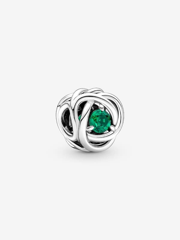 - May Green Eternity Circle Charm - Sterlinghopea