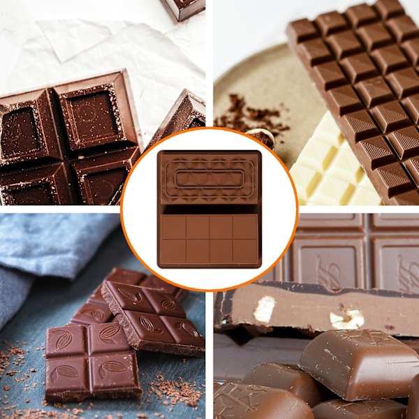 2 stycken djup chokladform silikon Dubai choklad chokladbräda 2 i 1 silikonform