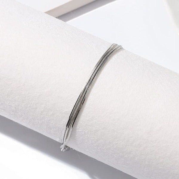 Glittrande silverarmband justerbar tjejersmycken