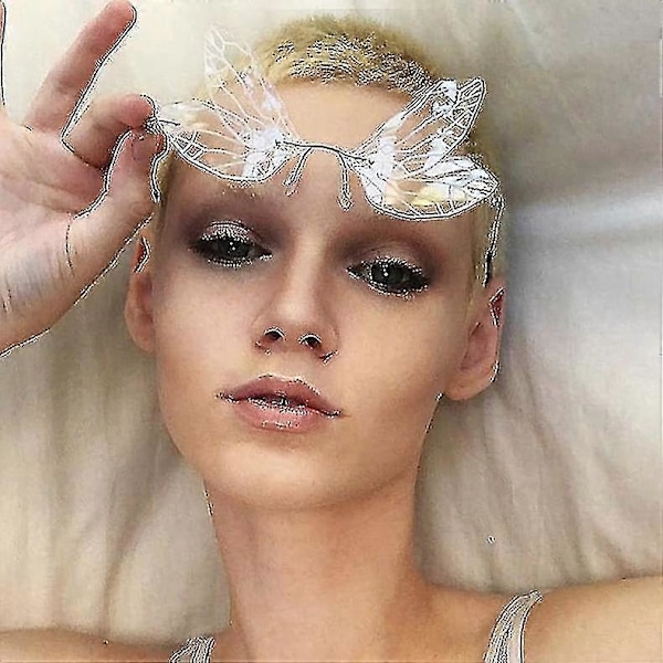 Aurinkolasit Kehyksettömät aurinkolasit Metallikehyksiset aurinkolasit Uv400 White