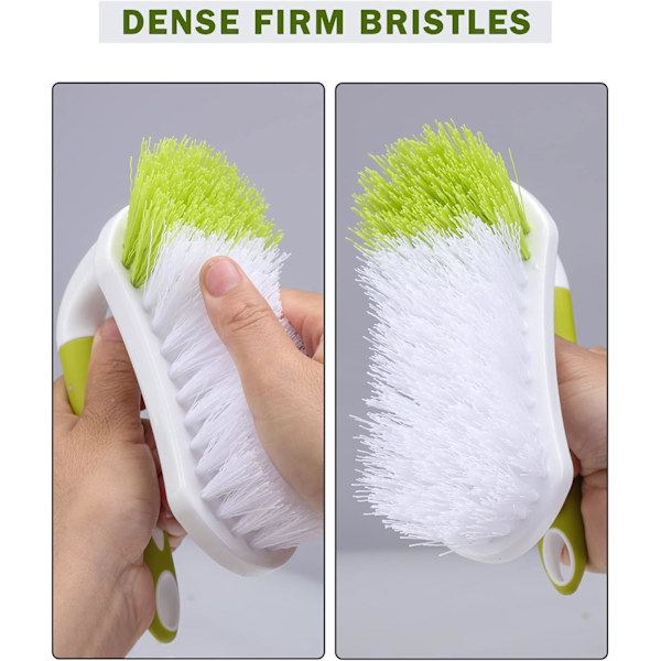 Kraftiga skrubbborstar med bekvämt grepp för dusch, badrum, diskho, kök, badkar, golvrengöring, 3 st