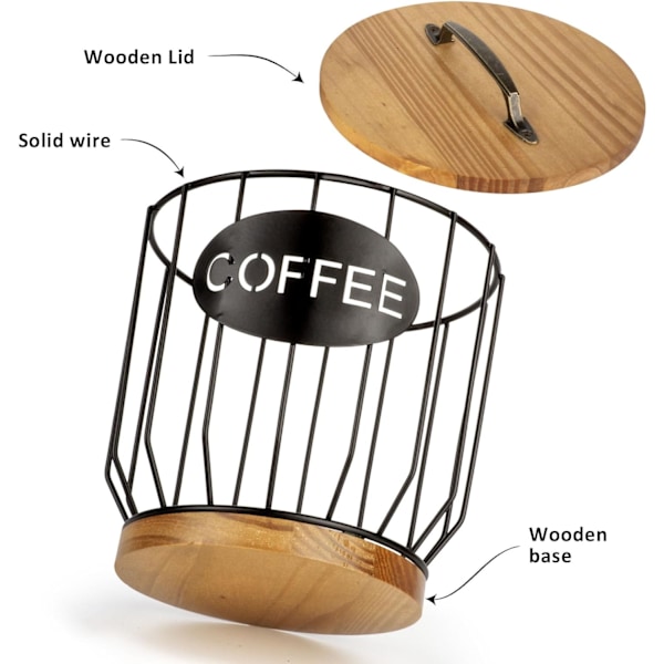 Kaffekapselkorg, kaffekapslar kapselhållare, förvaring för kaffekapslar, ap-korg, för förvaring av kaffekapslar och frukt