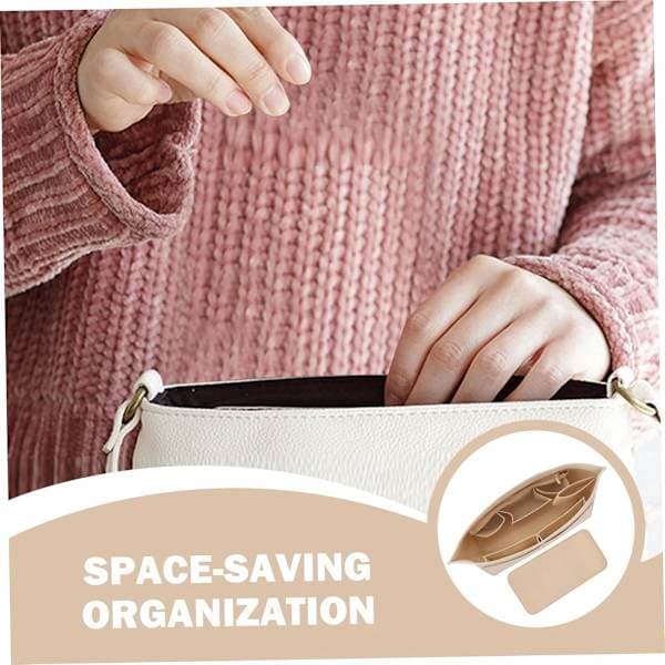 Handväska Organizer Insats - Inner Väska Organizer för Handväskor (2-pack) - Svart