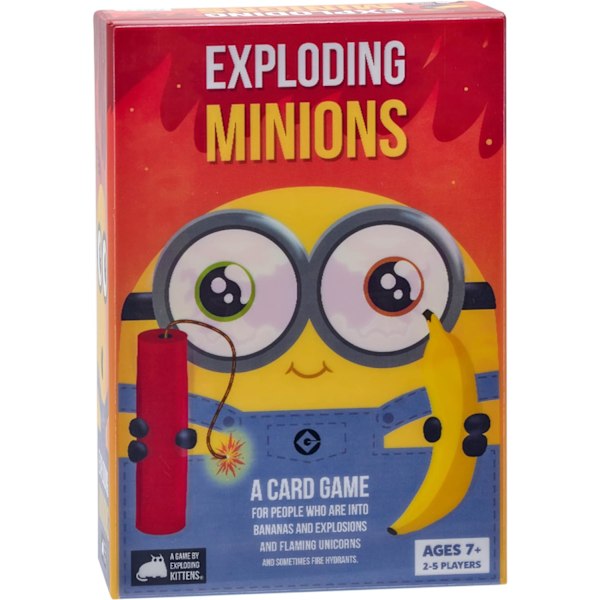 Exploding Kittens Exploding Minion - Korttipelit aikuisille, teineille ja lapsille - Hauskoja perhepelejä - Venäläinen ruletti -korttipeli
