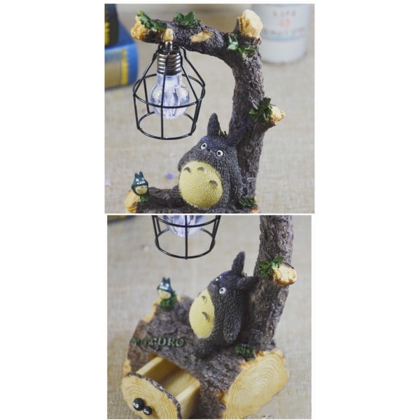 2 træhus Totoro lille natlampe B