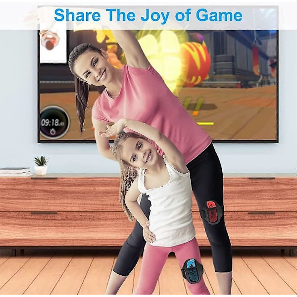 2 st Benremmar för Nintendo Switch Sports/Ring Fit Adventure, Justerbart Elastiskt Benband Nintendo Switch Tillbehör OLED/Joy Cons Switch fo