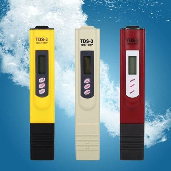 Konduktivitetsinstrument TDS-penna Vattenkvalitetsanalysator TDS-3 Vit Vattenmätpenna