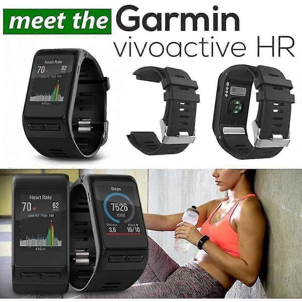 Silikon sportsrem til Garmin Vivoactive HR Cyan