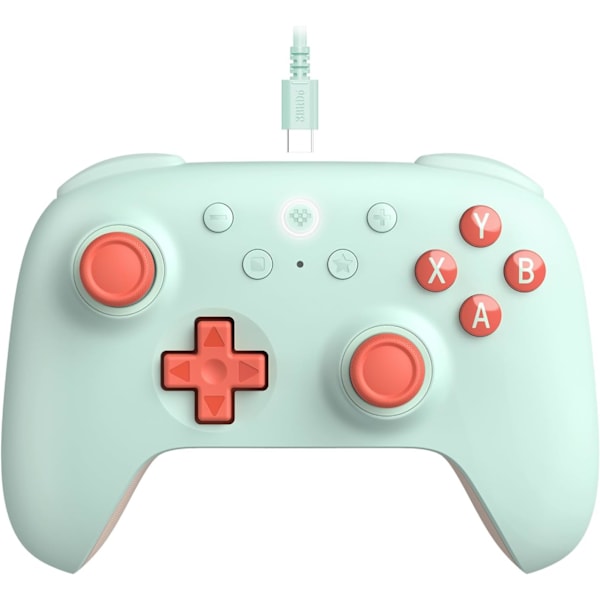 8Bitdo Ultimate 2C Trådbunden Handkontroll för Windows PC och Android, med 1000Hz Polling Rate, Hall Effect Joysticks och Hall Triggers (Mint)