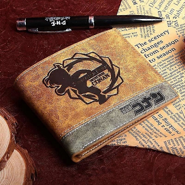Lompakko Anime Attack On Titan PU-nahka Miesten lompakko Jiyuu no Tsubasa Lyhyt lompakko Detective Conan