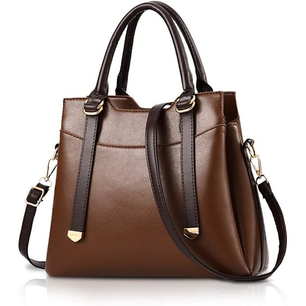 Damehåndtasker, Elegant Tote Bag med Top-Håndtag, Skuldertaske, Patent Læder Håndtaske, Arbejdstaske til Damer Café
