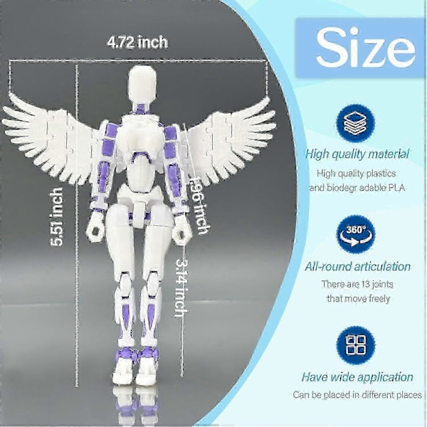 T13 Multi-leddet Actionfigurer, Titan 13 Actionfigur Purple White