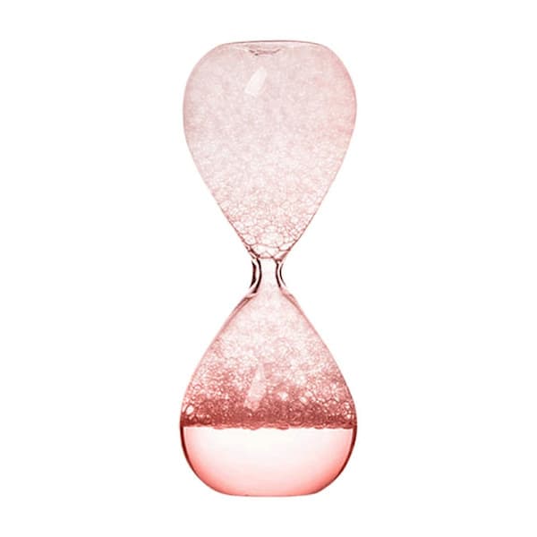 Glas Flytande Rörelser Sandtimer Flödande Bubbla Timglas Sandglas Timer för Studenter Lärare och Kontor[D] Ljusrosa