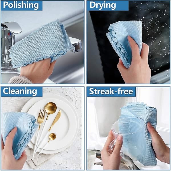 bits Fiskfjäll Mikrofiber Rengöringsdukar Återanvändbar Disktrasa